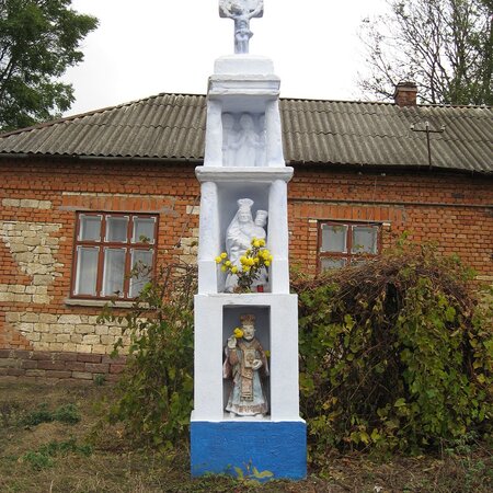 Хрест,  Ісус Христос із предстоячими,  Матір Божа з Дитям Ісусом, Св. Миколай