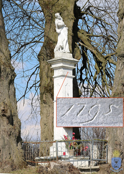 Скульптура святого Роха (1795 р.) в містечку Залізці Залозецької ТГ.