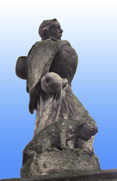  Скульптура святого Роха (1795 р.) в містечку Залізці Залозецької ТГ.